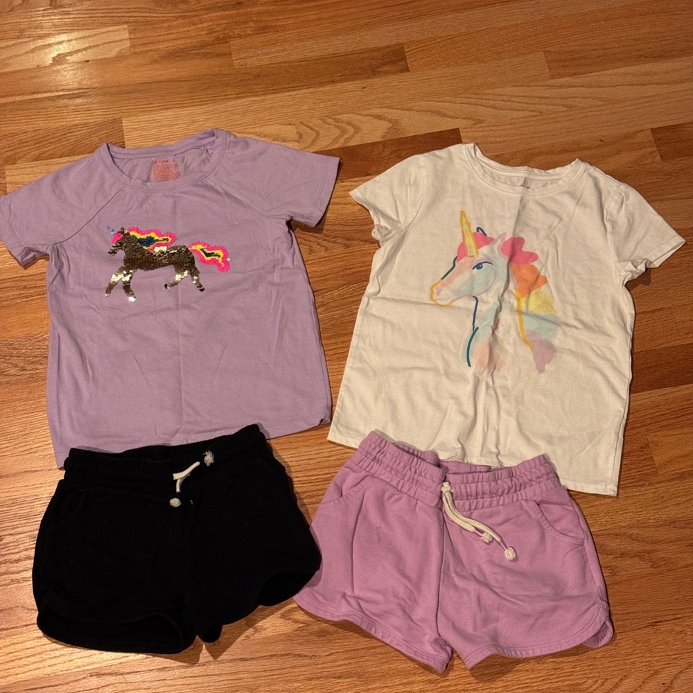 Cat & Jack Kids T-shirts and shorts- size 8/M